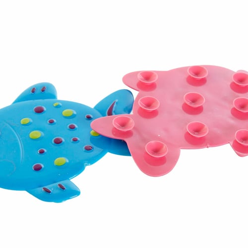 Badmatta DKD Home Decor Blå Rosa PVC (2 st) (13 x 1 x 10,5 cm)_3