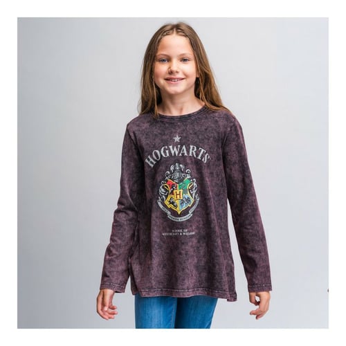 Langærmet T-shirt til Børn Harry Potter Mørkegrå_5