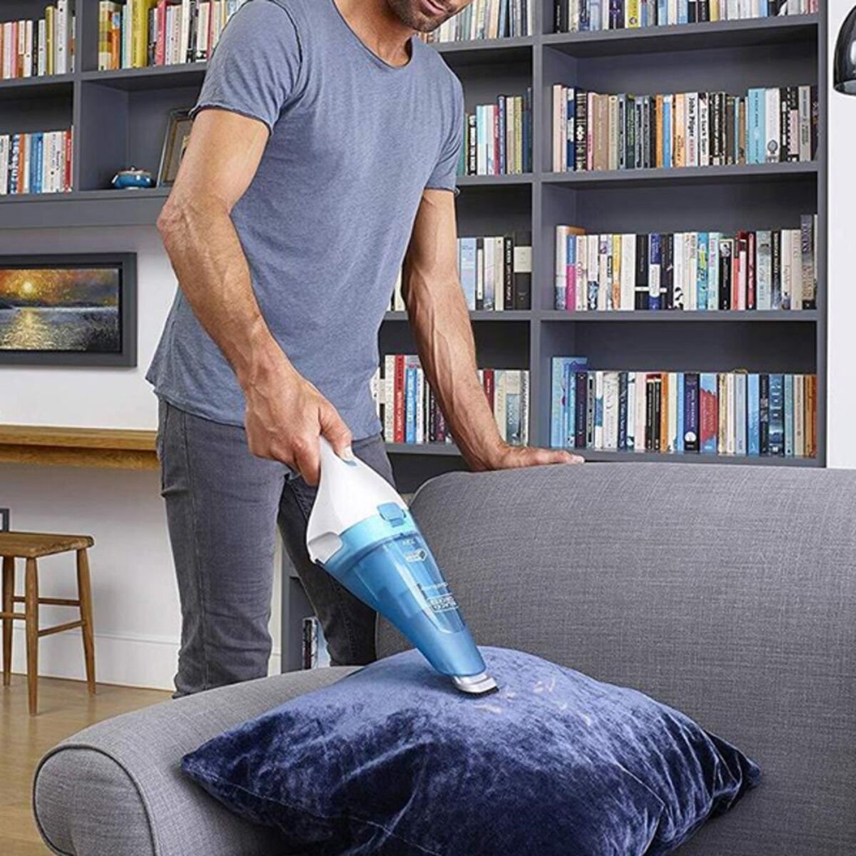 Cyclonic Hand-held Vacuum Cleaner Black & Decker WDC115WA 0,38 L 65 dB 7W White Blue_9