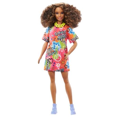 Barbie - Fashionista Doll - Brunett med graffitiklänning (HJT00)_0