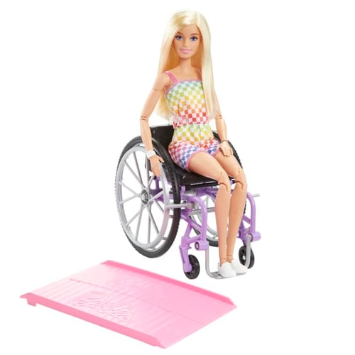 Barbie - Doll With Wheelchair And Ramp - Blonde (HJT13) - picture