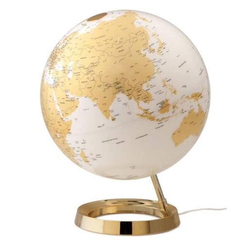 Globe Metal Bright Gold 30cm GB med ljus (METGOLD)_0