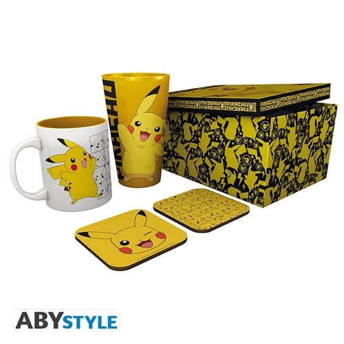 POKEMON - Pck Glass XXL + Mug + 2 Coasters Pikachu - picture