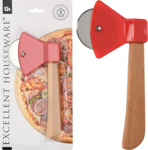 <div>Pizzaskärare i rostfritt stål - formad som en yxa</div> - picture