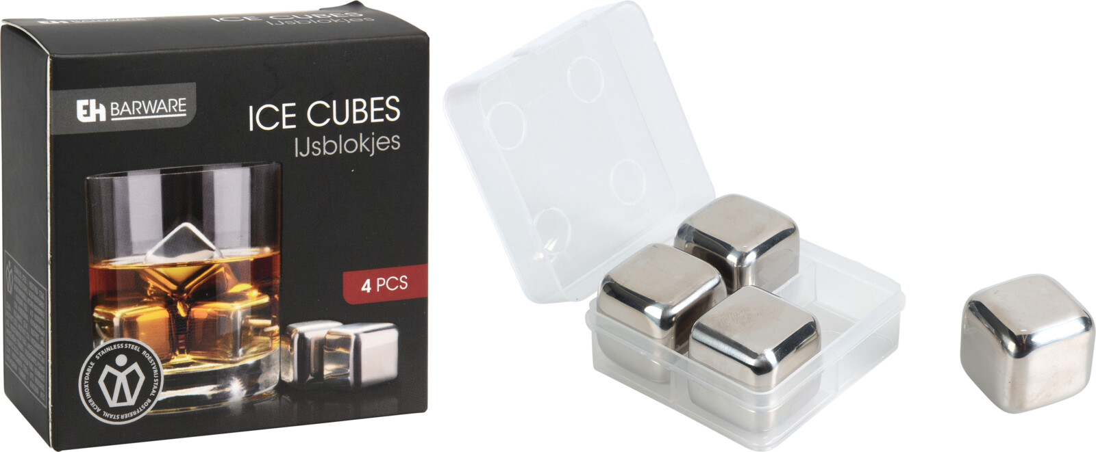 Stainless steel ice cubes 4 pcs._1