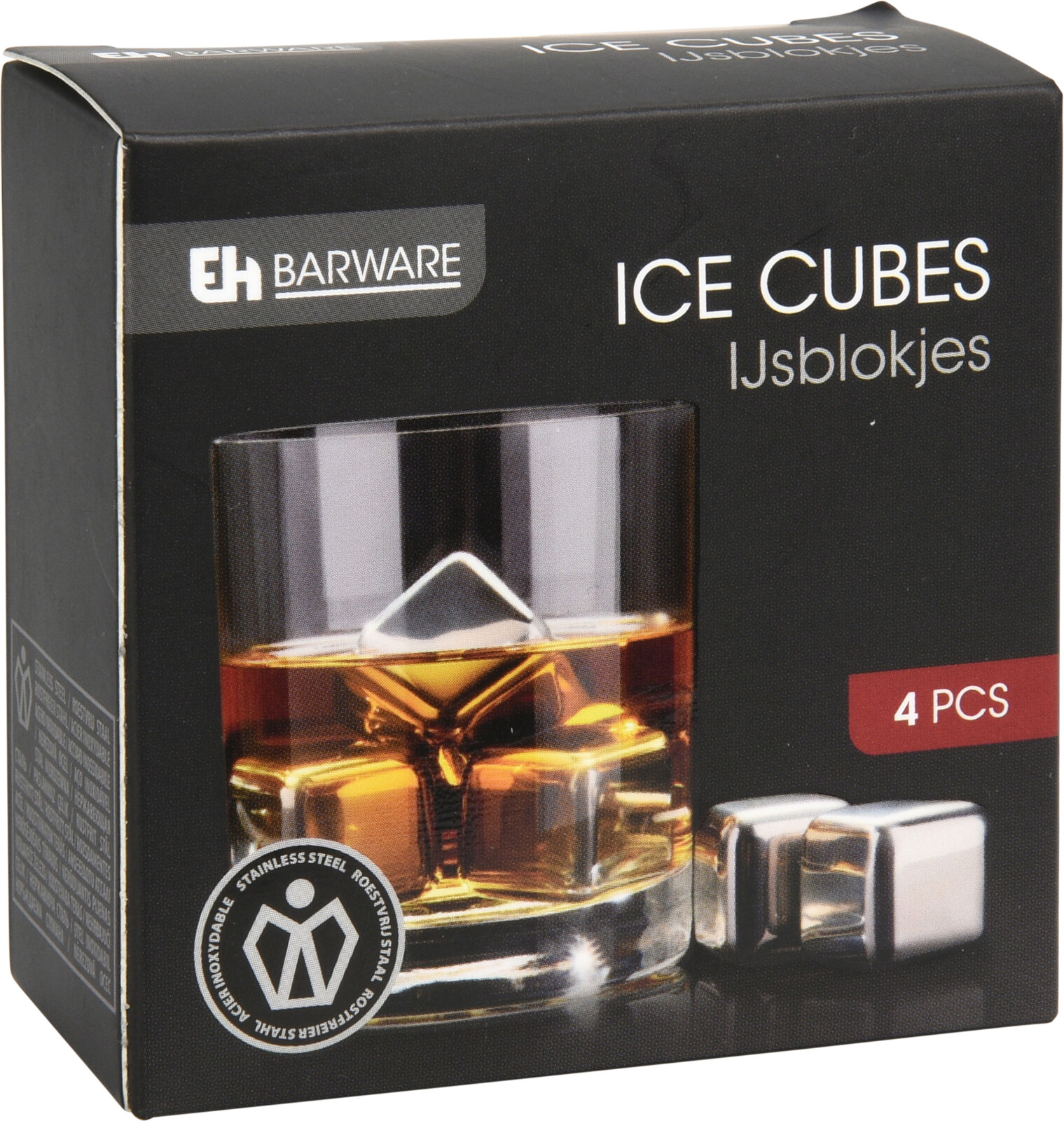 Stainless steel ice cubes 4 pcs._2