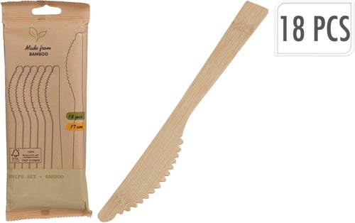 Engångsknivar av bambu 18 st._0