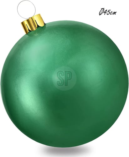 <div>Oppustelig julekugle grøn 45 cm</div>_1
