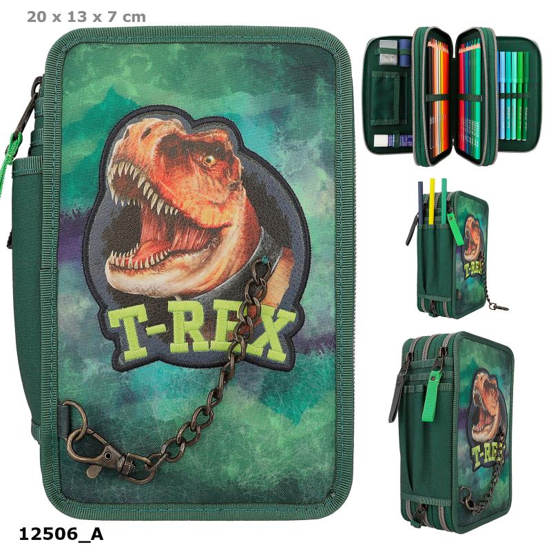 Dino World - Triple Pencil Case - T-REX - Green -( 0412506 )_0