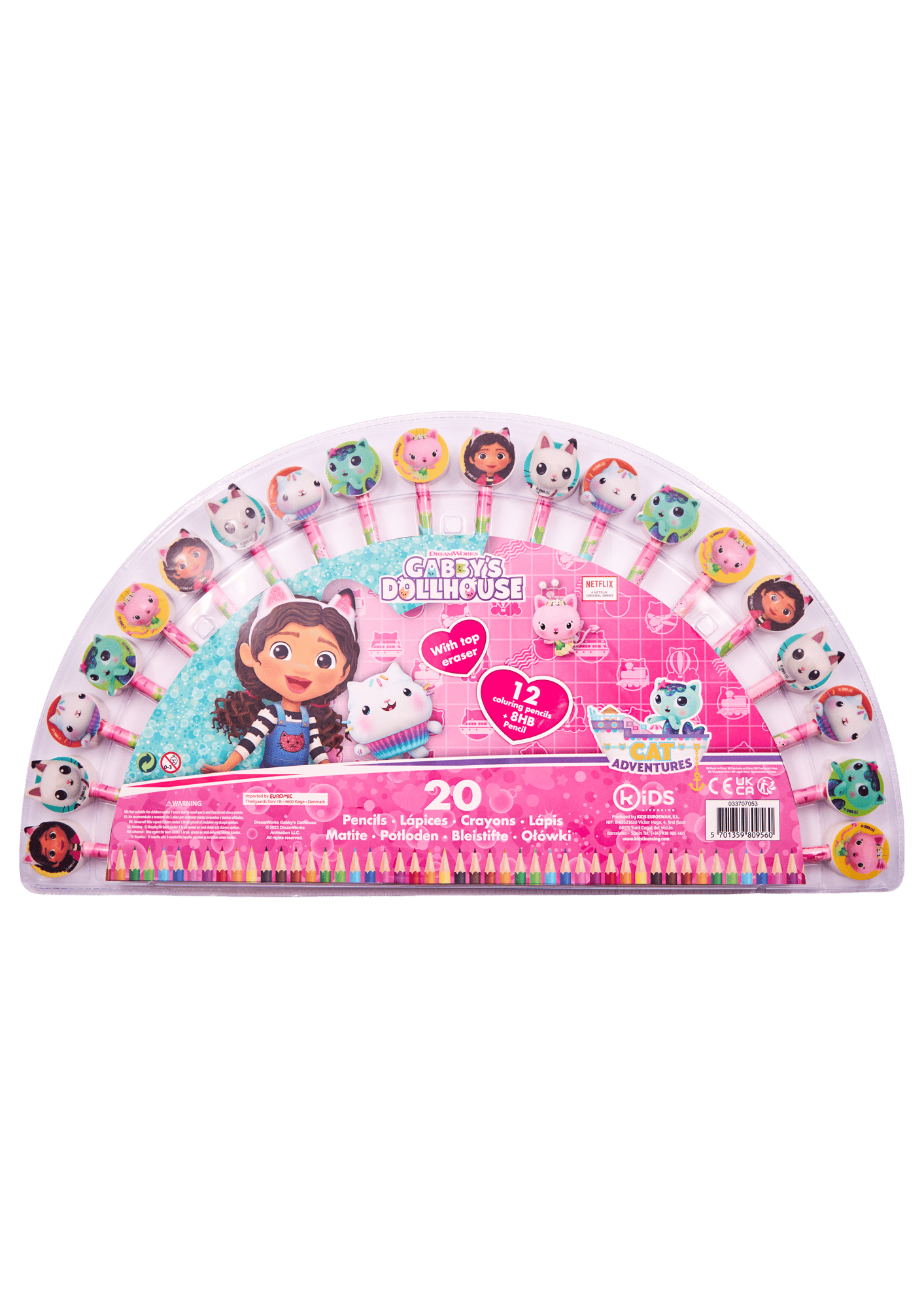 Kids Licensing - Gabby's Dollhouse - 20 Pencil/Colour Pencil Set  (033707053)_0