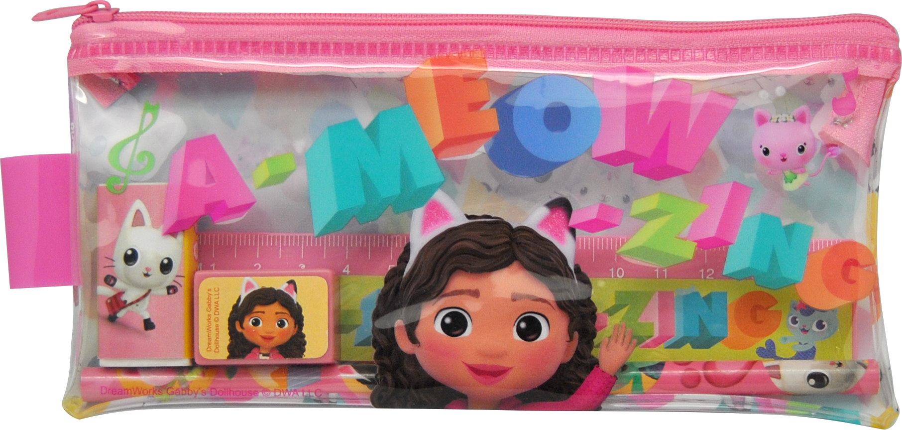 Kids Licensing - Filled Transparent Pencil Case - Gabbys Dollhouse (033708155)_0