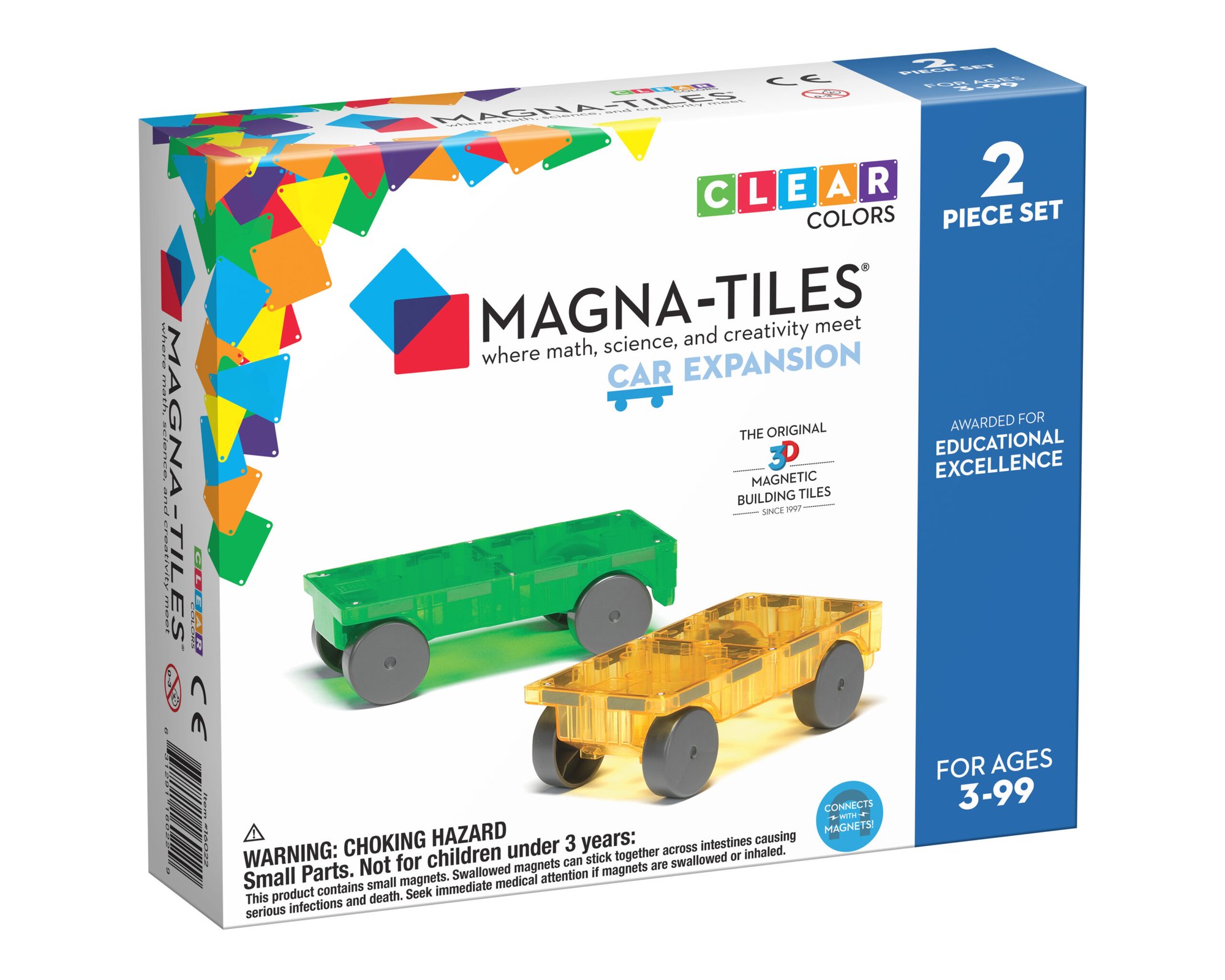 MAGNA-TILES - Cars 2 Piece Expansion Set: Green & Yellow (90216)_0
