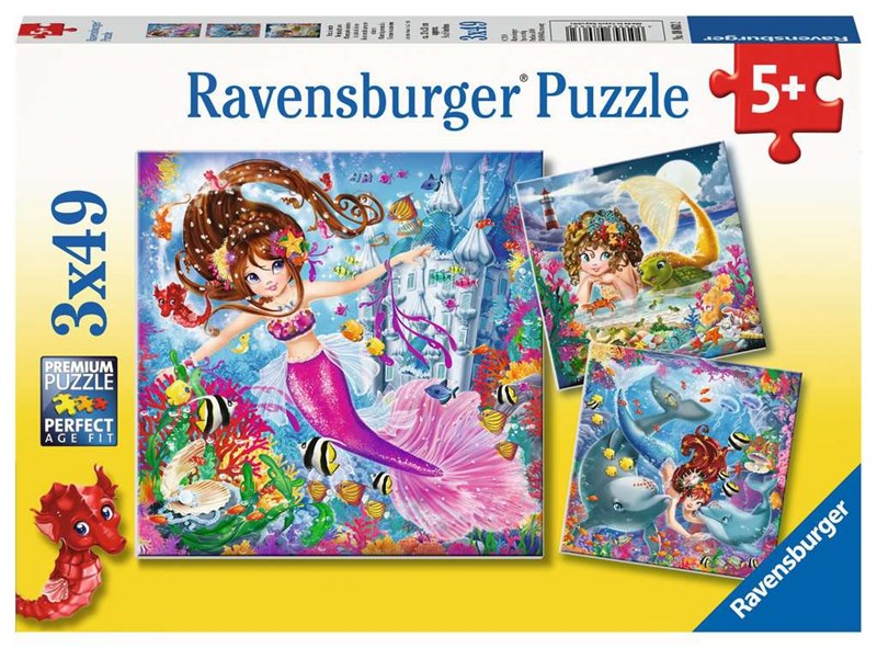 Ravensburger - Charming Mermaids 3x49p - 08063_0