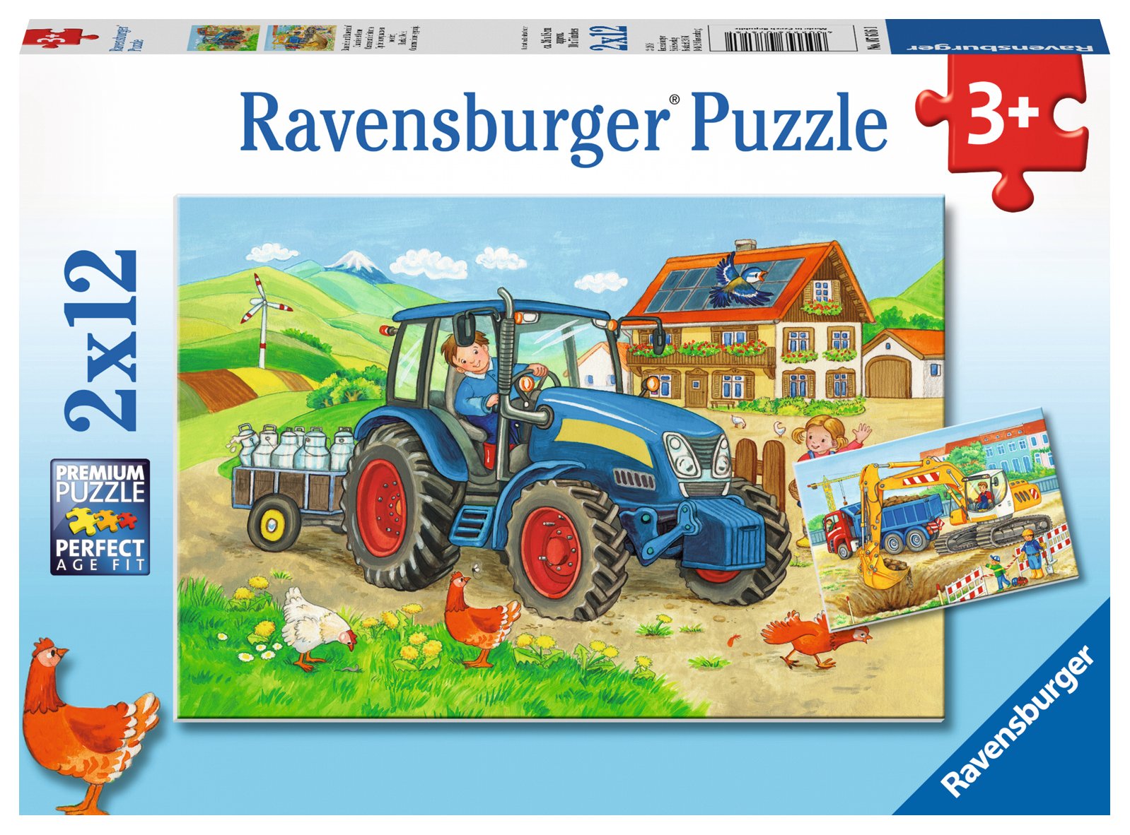 Ravensburger - Hard At Work 2x12p - 07616_0