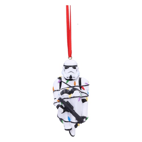 Stormtrooper In Fairy Lights Hanging Ornament 9cm - picture