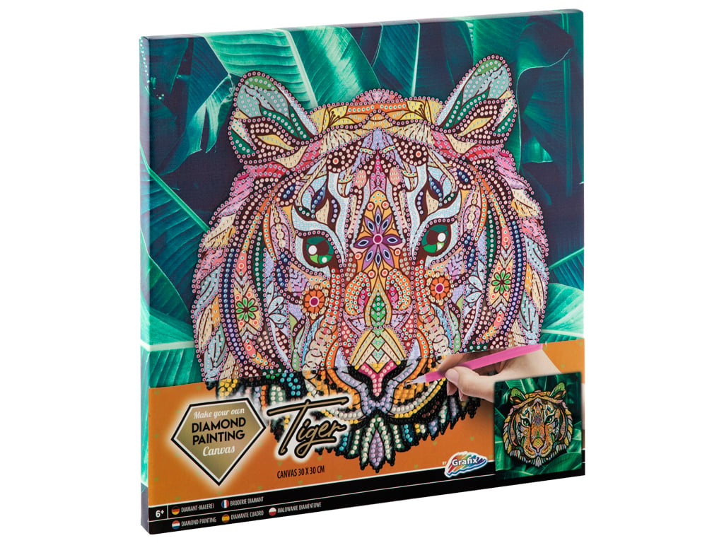 Grafix - Diamond Painting on Canvas Tiger 30 x 30 cm - (K-260008)_0