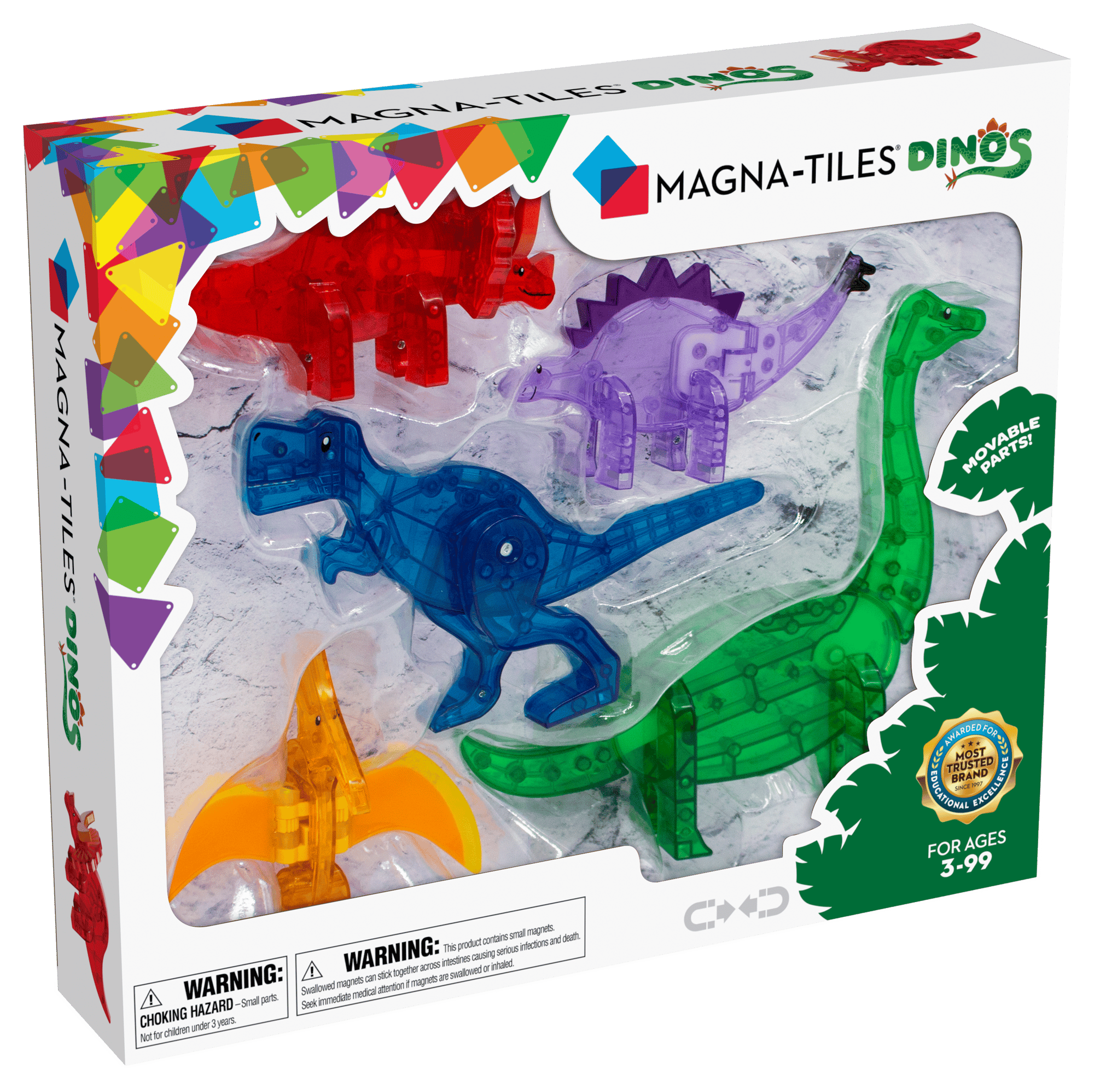 MAGNA-TILES - Dinos 5 Piece Set (90229)_0