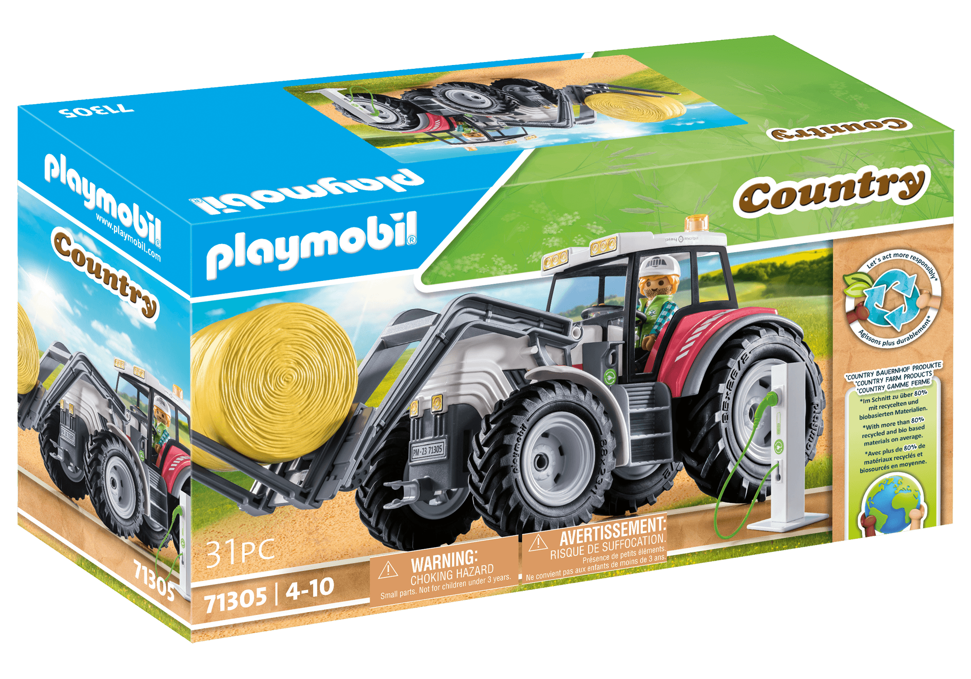 PLAYMOBIL - Large Tractor with Accessories (71305)_0