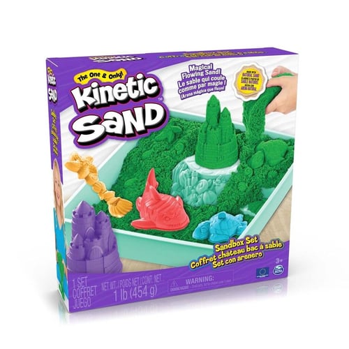 Kinetic Sand - Sandbox Sæt - Grøn - picture