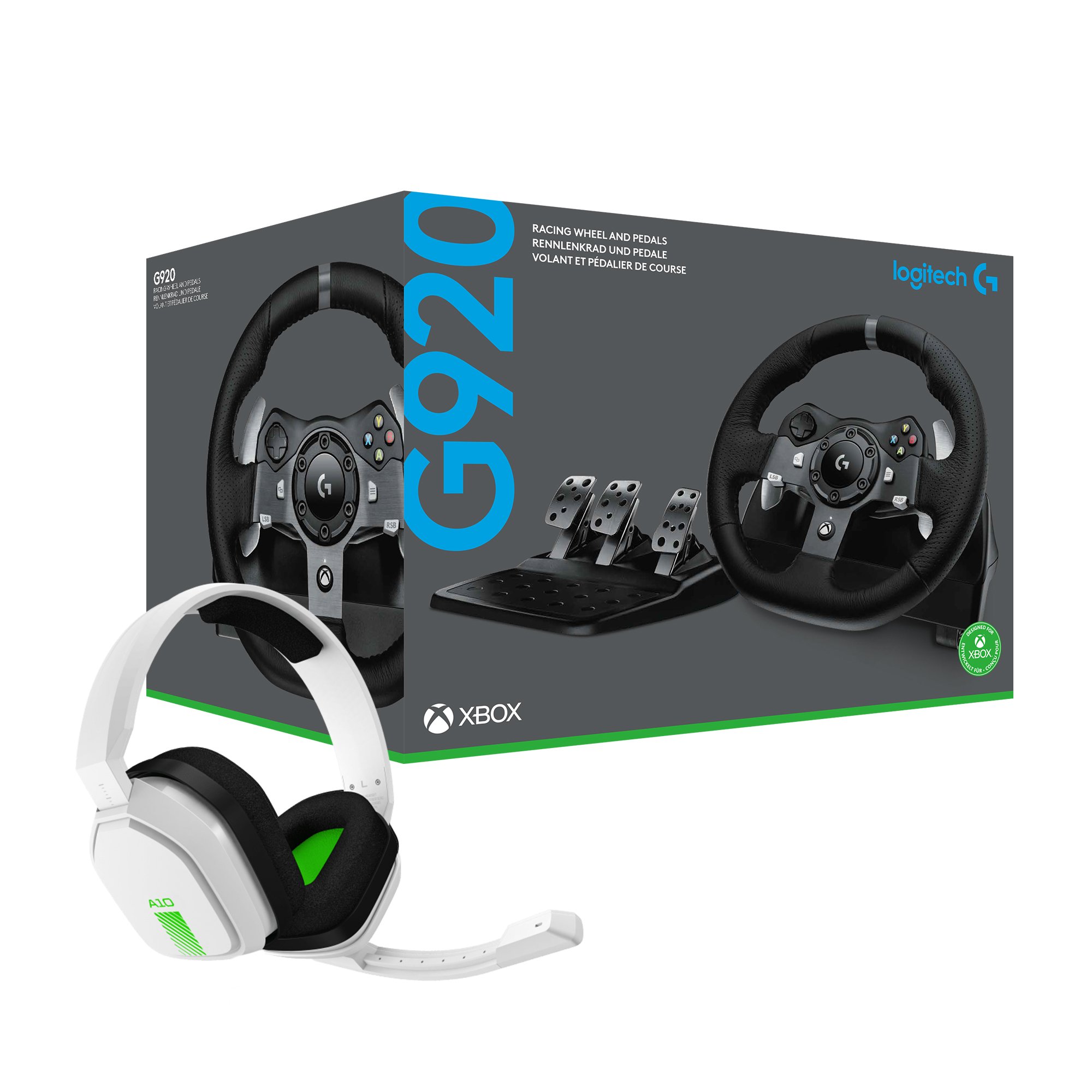 Logitech - G920 Driving Force Racing Wheel incl Astro A10 Gaming Headset Bundle_0