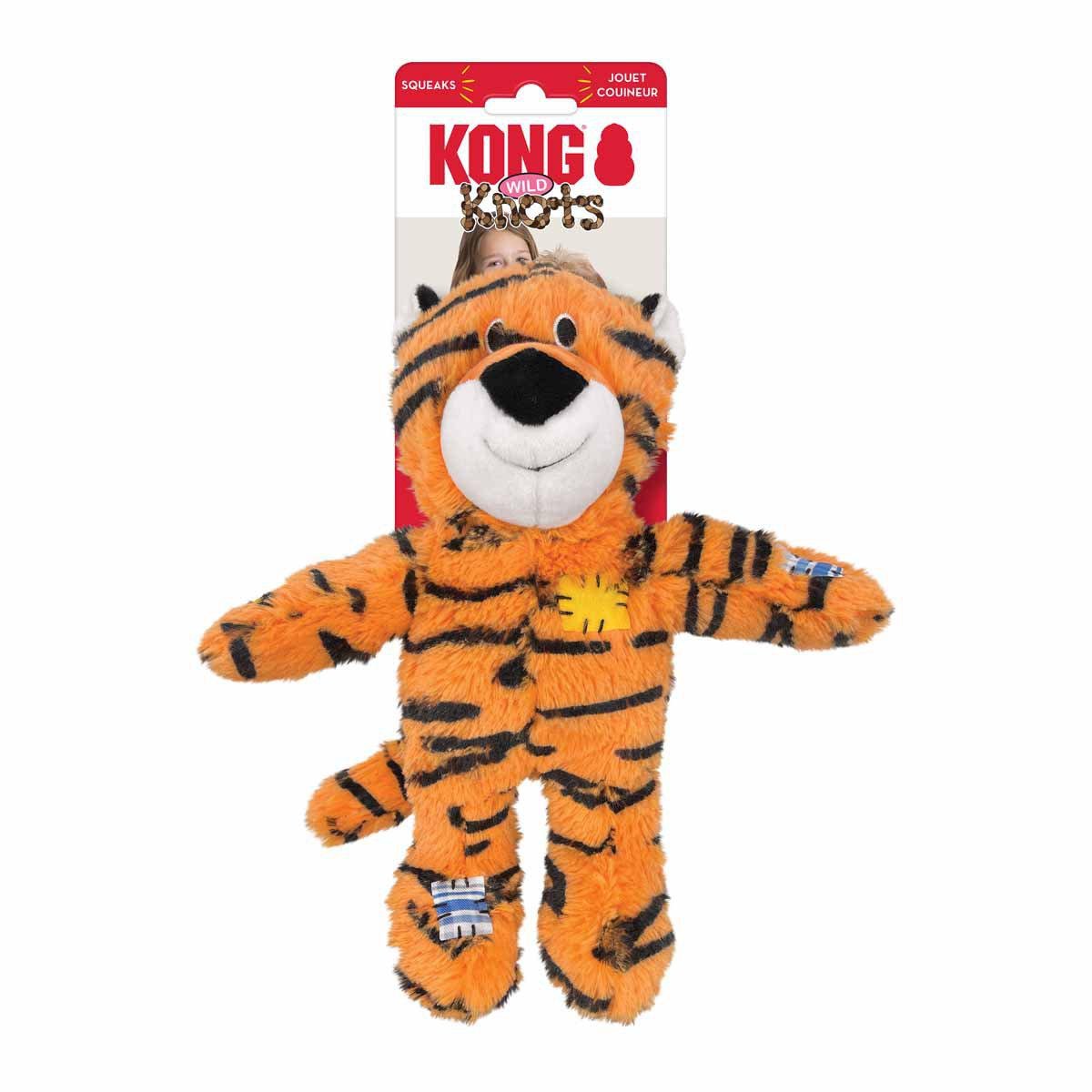 KONG - Wild Knots Tiger Squeak Toy - M/L_0