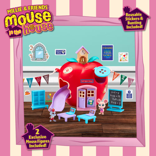 MOUSE IN THE HOUSE - THE RED APPLE SCHOOL PLAYSET (07393)_0