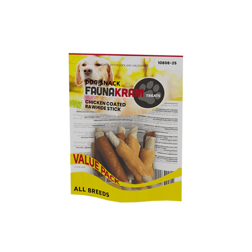 Faunakram - BLAND 3 for 108 - Snack Chickcoat rawhide-stick 300g (OBS BEDST FØR 2024-04-05)_0