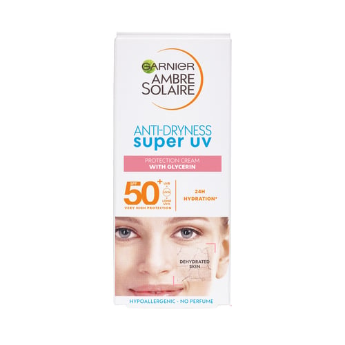 Garnier - Ambre Solaire Super UV Anti-Dryness Cream m. Glycerin Solcreme SPF50+ 50 ml - picture