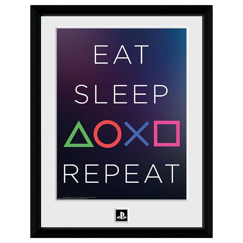 PLAYSTATION - Framed print Eat Sleep Repeat (30x40)_0