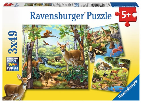Ravensburger - Forest/Zoo/Dom.Animals - 3x49p - picture