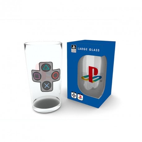 PLAYSTATION - Large Glass - 400ml - Buttons - box - picture