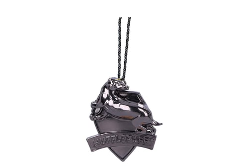 Harry Potter Hufflepuff Crest (Silver) Hanging Ornament 6cm_0