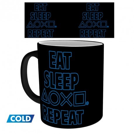PLAYSTATION - Mug Heat Change - 320 ml - Eat Sleep Repeat_0