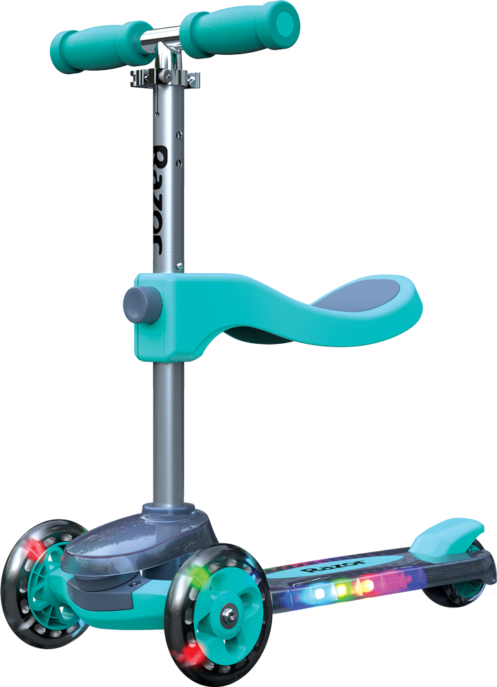 Razor - Rollie DLX 2-i-1 konvertibel m. lys op funktion - Teal