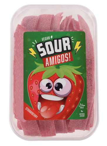 Becky's Sour Amigos jordgubbar 300 g