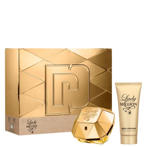 Paco Rabanne - Lady Million EDP 80 ml + Sensual Body Lotion 100 ml - Presentförpackning_0