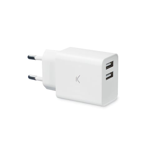 Vægoplader KSIX 2 USB 2.4A Hvid_14