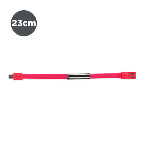 Micro USB armbåndskabel Contact 23 cm Pink_9