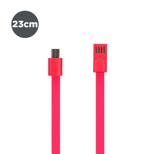 Micro USB armbåndskabel Contact 23 cm Pink_10