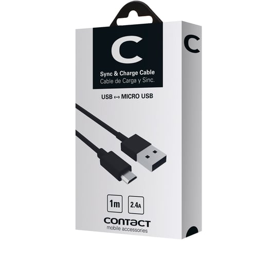USB-kabel til Micro USB Contact 1 m Sort_4
