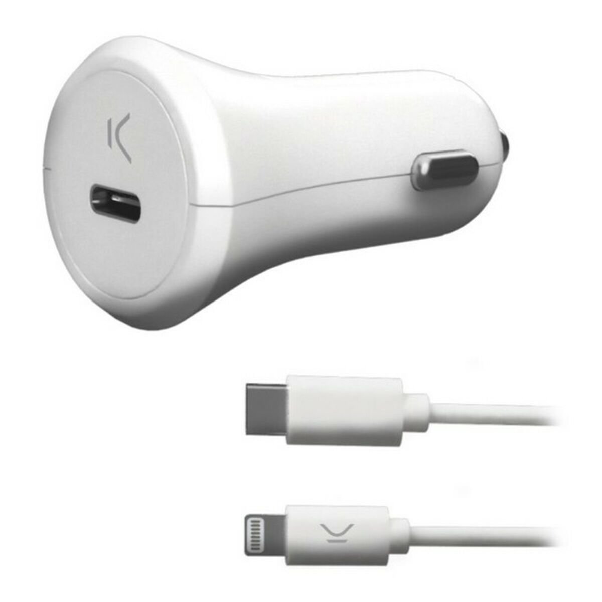 USB Car Charger KSIX MFI 18W White_2