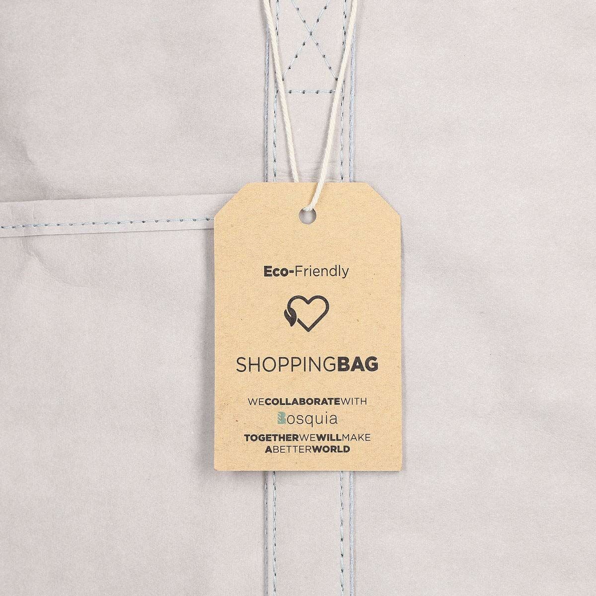 Shopping Bag KSIX kraft paper Polyester Grey_4