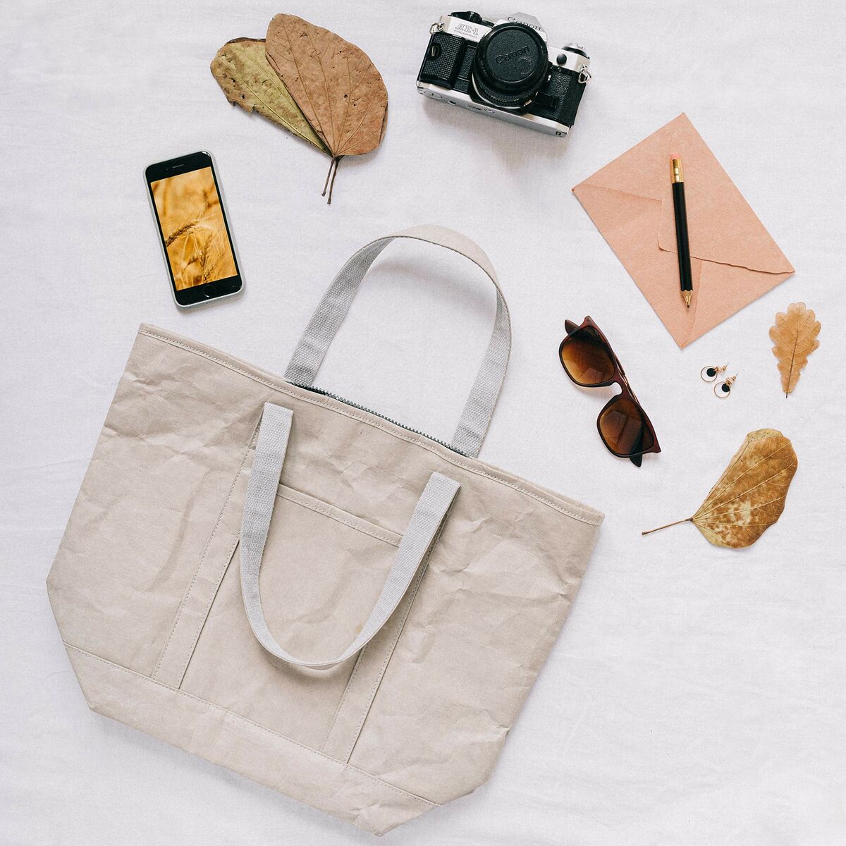 Shopping Bag KSIX kraft paper Polyester Grey_5