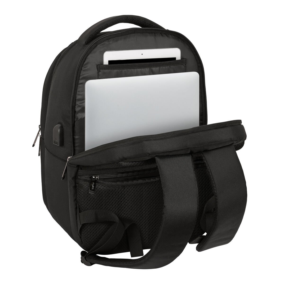 "Rucksack for Laptop and Tablet with USB Output Safta Business Black (31 x 45 x 23 cm)"_12