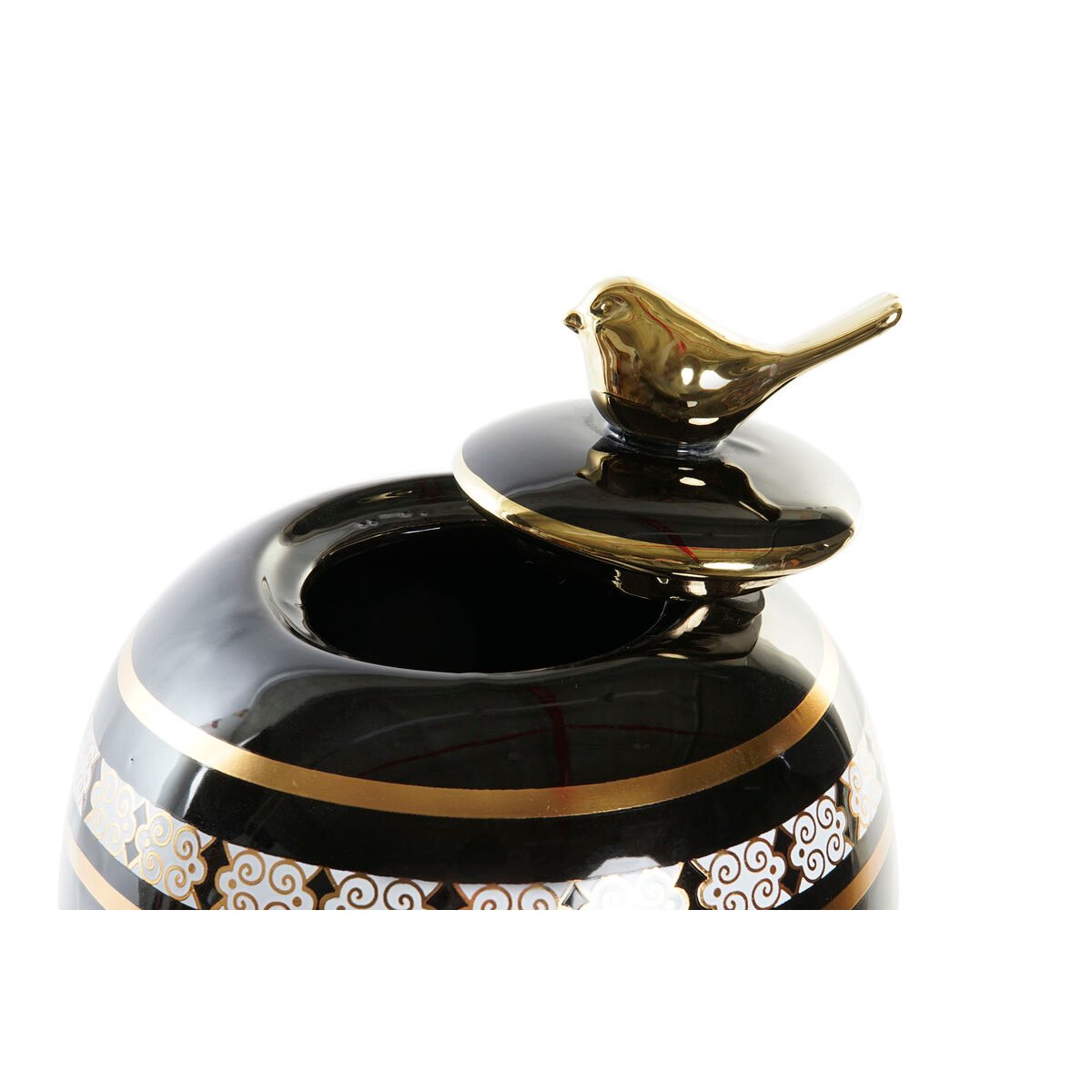 Vase DKD Home Decor Porcelain Black Shabby Chic (18 x 18 x 42 cm)_3