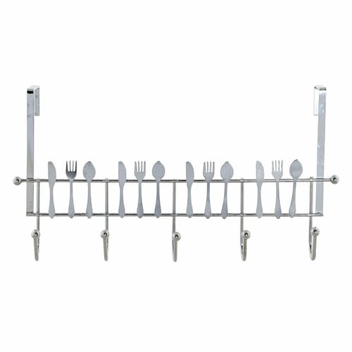 Knagerække til dør DKD Home Decor Sølv Metal Bestik (34 x 17 x 9 cm)_0