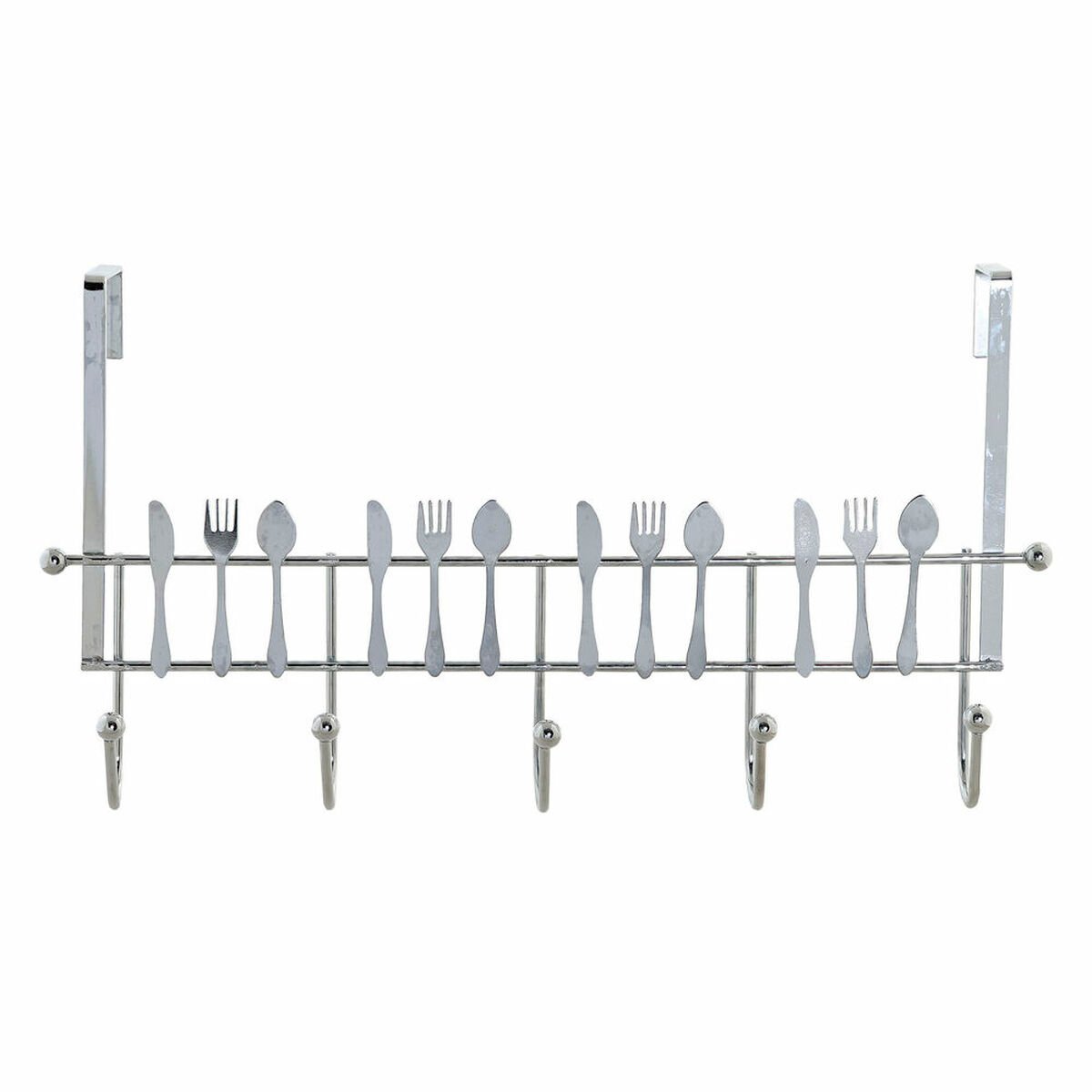 Door Coat Rack DKD Home Decor Silver Metal Pieces of Cutlery (34 x 17 x 9 cm)_0