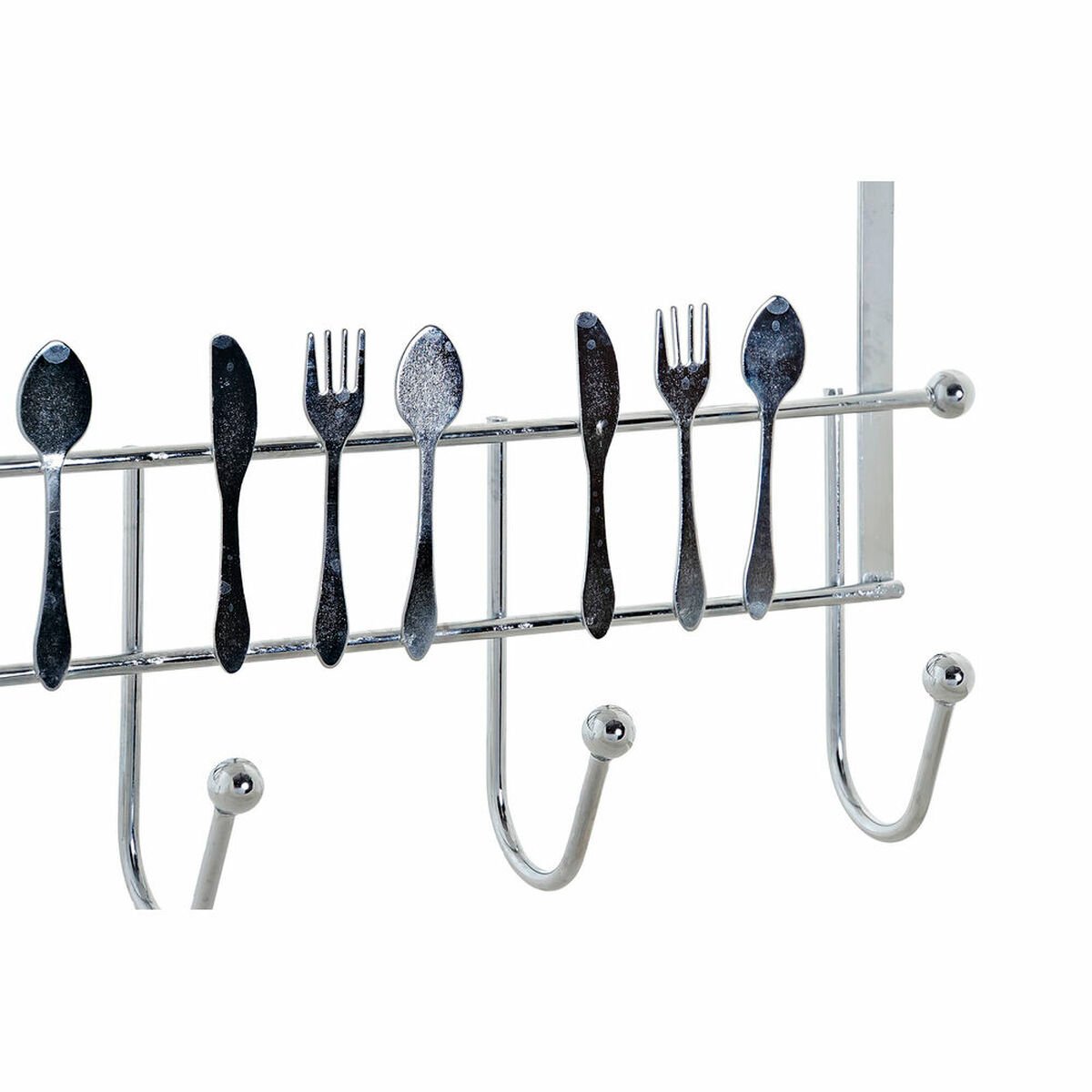 Door Coat Rack DKD Home Decor Silver Metal Pieces of Cutlery (34 x 17 x 9 cm)_4
