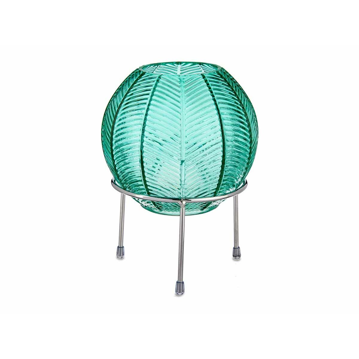 Vase Blue Ball Metal Glass (14,5 x 19,5 x 14,5 cm)_1