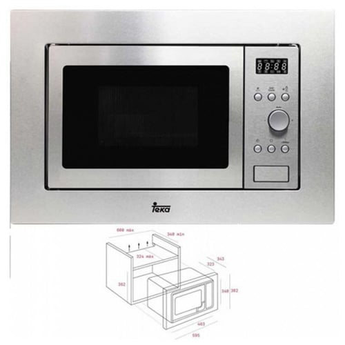 Built-in microwave with grill Teka MWE204FI 20 L 800W Rustfrit stål_1